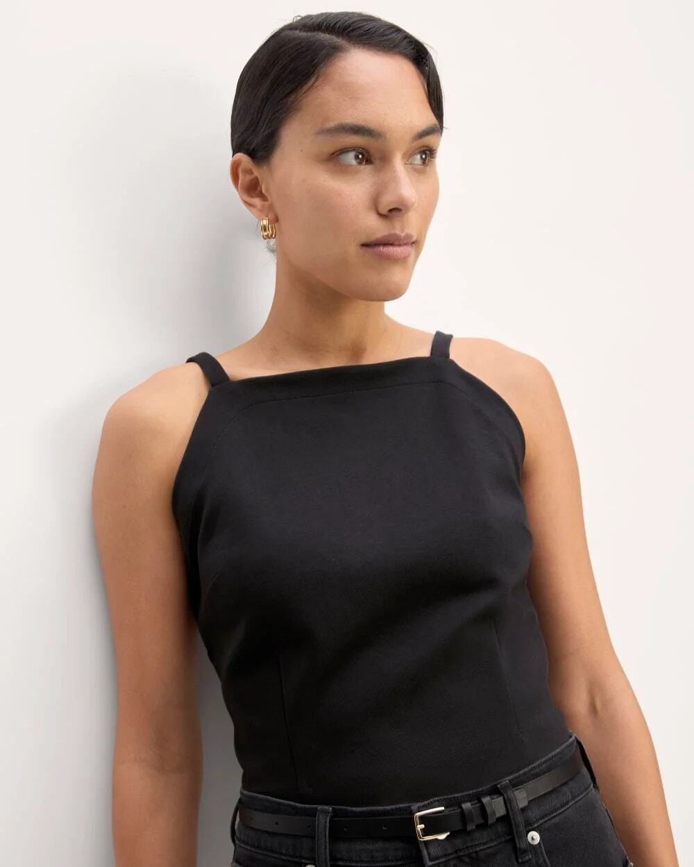 Everlane Women's Dream High Neck Tank In Black Size XS